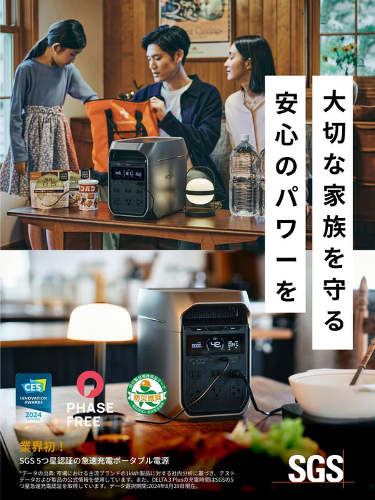 ECOFLOW DELTA 3 PLUS 1024Wh【ソーラーパネルなし】