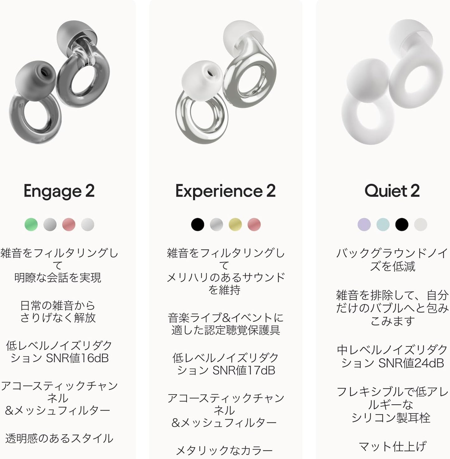 Loop Engage 2 – 会話を保ちながらノイズを抑える 日常向けフィルター耳栓