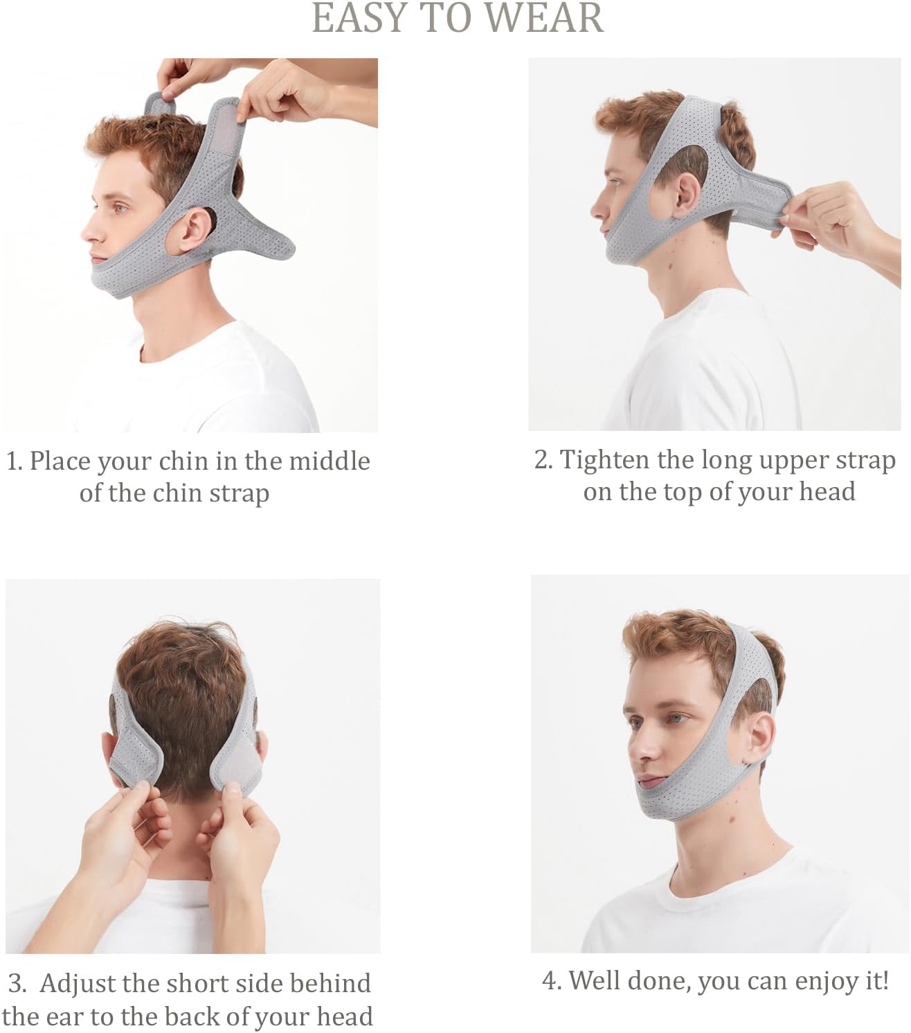 CPAPユーザー用チンストラップ　男女兼用