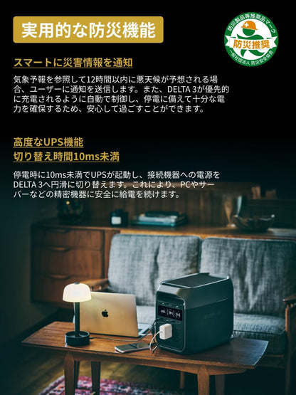 ECOFLOW  DELTA 3 PLUS  1024Wh 【220Wソーラーパネル付き】