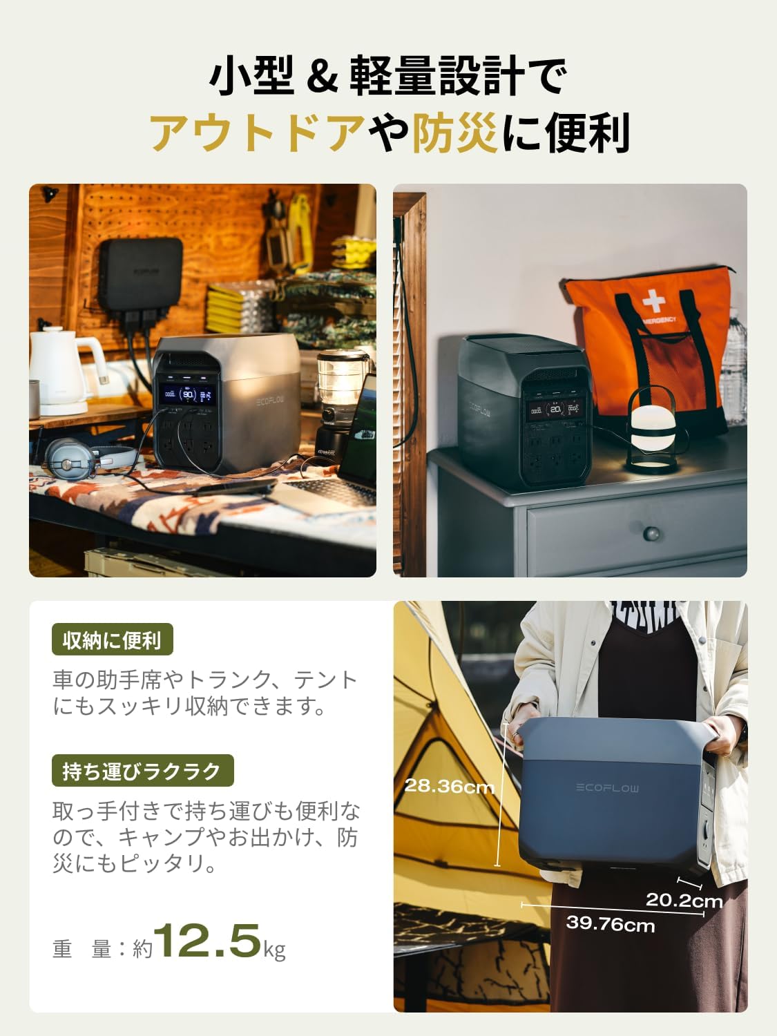 ECOFLOW  DELTA 3 PLUS  1024Wh 【220Wソーラーパネル付き】