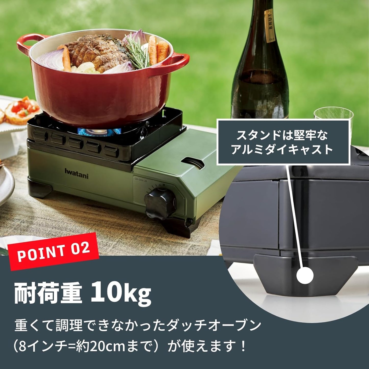 Iwatani カセットコンロ タフまるJr（専用ケース付き)  キャンプ アウトドア 停電対策