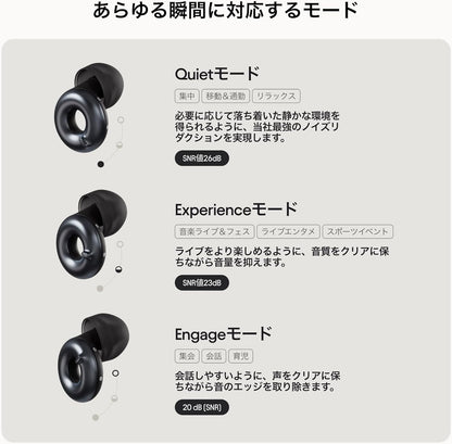 Loop Switch 2 – 環境に応じて遮音レベルを切り替えられる 多機能フィルター耳栓